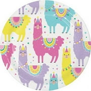 Llama Party 7 inch Plates - 1 pack of 8 - Party Supplies