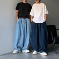 thumbnail image 5 of Mens Jeans Plus Size Baggy Jeans Streetwear Wide Leg Hop Oversized Trousers Stretch Casual Versatile Outdoor Denim Pants, 5 of 7