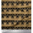 thumbnail image 1 of Soimoi Brown Poly Georgette Fabric Teddy Bear Face Fabric Prints By Yard 42 Inch Wide, 1 of 3