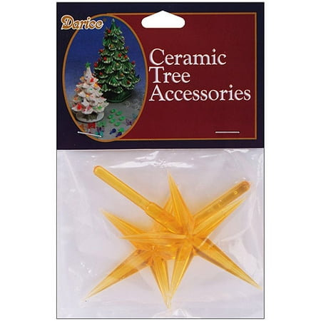 Ceramic Christmas Tree Star, 2/Pkg