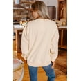 thumbnail image 2 of Thanks Chenille Embroidered Graphic Apricot Sweatshirt | [ZhiHiMeRi] | (US 12-14)L, 2 of 11