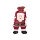 thumbnail image 1 of Ounissouiy Bolsa con cordón navideño de Papá Noel, bolsa de tela no tejida con bolsillo de rejilla roja de caramelo de Año Nuevo, embalaje de Kits de decoración para fiestas L, 1 of 6