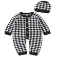thumbnail image 1 of 2PCS Newborn Infant Baby Boy Girl Button-Down Long Sleeve  Neck Romper Blue 6-12 Months, 1 of 10