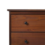 Bowery Hill Modern 40H Solid Wood Bedroom Dresser with 4-Drawers in Walnut