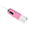 thumbnail image 2 of Irrigador bucal portátil de 240 ml, limpiador de dientes a prueba de agua con hilo dental recargable por USB de 3 modos con 1 boquilla, color rosa, 2 of 5