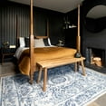thumbnail image 2 of KUKOON Blue Floral Washable & Non Slip Area Rug, 2 of 4