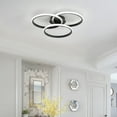 thumbnail image 4 of Modern 3-Ring Dimmable LED Semi Flush Mount Ceiling Light Fixture Black, 4 of 5