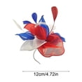 thumbnail image 3 of Blue Fascinator Hat for Women Vintage Headband for Weddings Tea Party Fascinator with Feathers Mesh Clip for Cocktail, 3 of 6