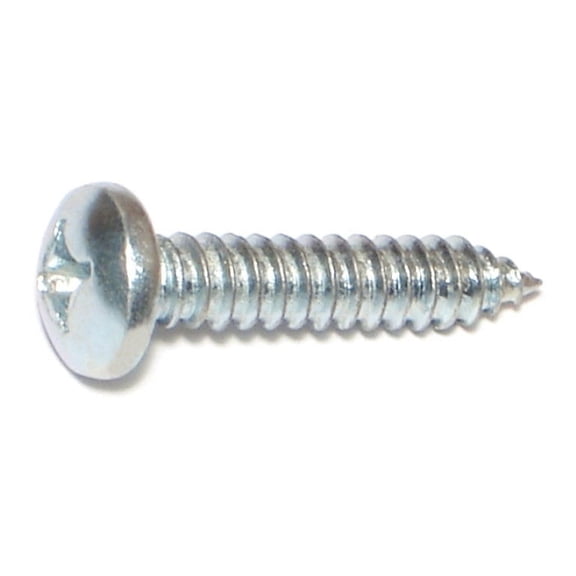 #14 x 1-1/4" Zinc Plated Steel Phillips Pan Head Sheet Metal Screws SMSPS-580