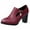 Wine, variant on jovati New Fashion Women Solide Zipper Square Heel Pointed Toe Party Shoes Boots