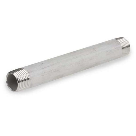 Smith-Cooper S8344NI004050B 0.5 x 5 in. Pipe Nipple S40 Stainless Steel 304