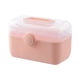 thumbnail image 3 of Organizador de medicamentos Caja de primeros auxilios de gran capacidad Contenedor de almacenamiento (M Rosa) Likrtyny Libre de BPA, 3 of 6