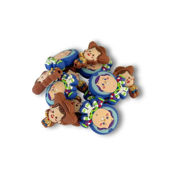Toy Characters Woody Focal Silicone Beads 12 pk 2 Designs Movie Story for Freshie Hangers Kids To Infinity Cowboy Beaded Pens Toppers