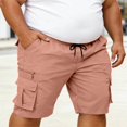 thumbnail image 6 of Zenithor Men's Cargo Shorts Elastic Waist Drawstring Knee Length Outdoor Hiking Work Shorts Summer Lightweight Casual Knee-Length Pants Coffee(S-5XL), 6 of 9