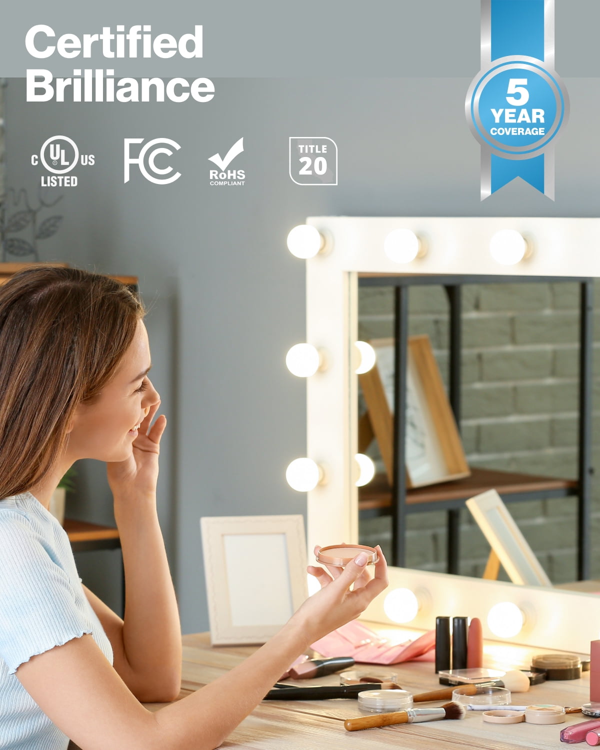Sunco 12 Pack Vanity Globe Light Bulbs G25 LED for Bathroom Mirror, High Output 1000 LM, 100W Equivalent 11W, 4000K Cool White, Dimmable, E26 Base, Round Frosted Decorative Bulb.