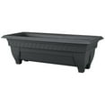 thumbnail image 1 of DCN Plastic DCN142736 27 in. Rectangle Azura Patio Planter Black, 1 of 1