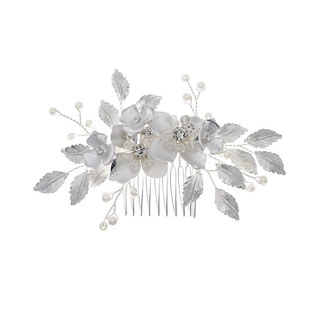 Pinzas para el cabello para mujeres, pinzas para peinar, pinzas para el cabello para niñas, accesorios para el cabello de aleación de cristal para bodas, peines, pasadores de perla, espirales, plancha