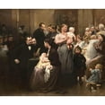 thumbnail image 3 of Jean Geoffroy 17x15 Black Modern Framed Museum Art Print Titled - ‘The Work of the Drop of Milk’ at the Belleville Dispensary (Triptych) (1903), 3 of 5