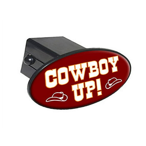 Cowboy Up - Hat Oval Tow Hitch Cover