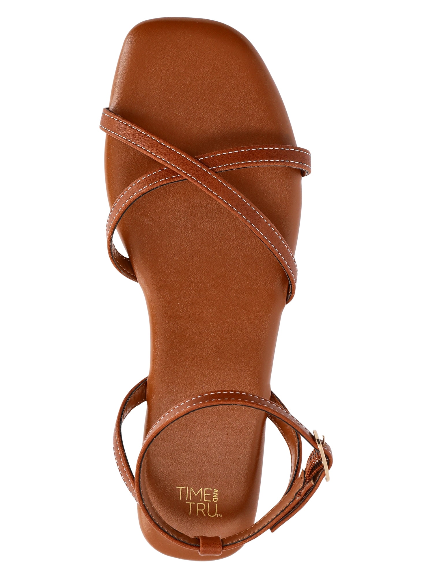 Time and Tru Women's Strappy Flat Sandals