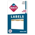 thumbnail image 2 of MACO Handwrite or Laser/Inkjet Gold Border Name Badges, 2-11/32" x 3-3/8", 100 per Box, 2 of 2