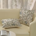 thumbnail image 4 of Chinoiserie Pillow Covers 18x18 Set of 2 Blue Green Bird Floral Throw Pillows Vintage Blue Flowers Decorations Outdoor Pillowcase Chinoiserie Decor Farmhouse Linen Cushion Case for Couch Home, 4 of 6