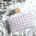 thumbnail image 5 of Yiaed Purple Checkboard Print Brushed Microfiber Envelope Pillowcases, Standard,Envelope Closure Pillow Cases(No pillow core)-20"x30", 5 of 6