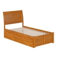 thumbnail image 2 of AFI Portland Twin Wood Platform Bed with Footboard and Storage Drawers, Light Toffee, 2 of 14