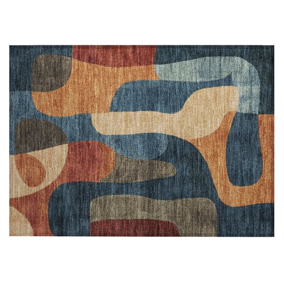 Dalyn Rugs Machine Washable Indoor/Outdoor Chantille Navy 1'8" x 2'6" Rug
