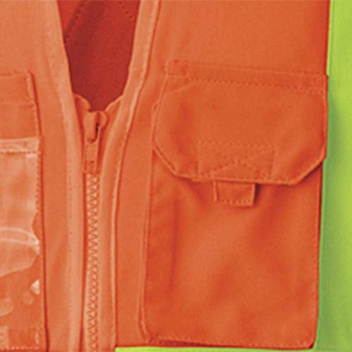 Pioneer Women's Custom Fit Hi-Vis Mesh Back Safety Vest  - Color:  Hi-Vis Orange  - Size: M