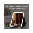 thumbnail image 3 of LED Makeup Mirror With Lights (3 Colour Illumination): Dimmable Touch Screen, Rechargeable Folding Portable Beauty Mirror For Desktop & On-The-Go Makeup, 3 of 9
