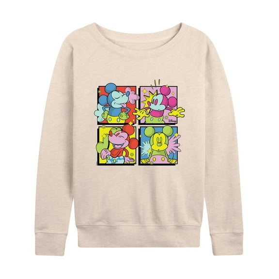 Disney - Mickey Grid - Women's Lightweight French Terry Long Sleeve Shirt