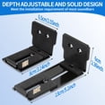 thumbnail image 5 of Soundbar Wall Mount Bracket for Most Sound Bar Mounts Under TV, Hold up to 30 lbs, Depth Adjustable 3.14”-5.2”, Soundbar Shelf, Black, 5 of 7