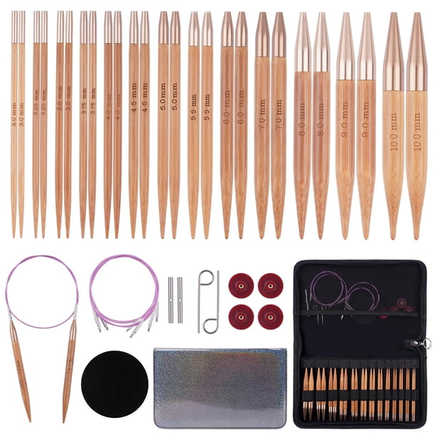 Set de Agujas de Tejer Circulares de Bambú Weabetfu, 13 Pares