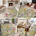 thumbnail image 5 of Area Rug for Living Room, Spring Botanical Non-Slip Indoor Large Carpet for Bedroom/Dining Room, Watercolor Floral Eucalyptus Leaves Beige Washable Low-Profile Rectangle Floor Runner Rugs - 5 x 7 Ft, 5 of 8