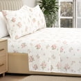 thumbnail image 3 of PixelForge 100% Cotton Queen Size Sheets,4 Piece Pure Percale Bed Sheets Set Deep Pocket Fits Mattress Upto 15",small rose print, 3 of 6