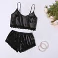 thumbnail image 4 of Lindreshi Lingerie Sets for Women 2pc Set Lingerie Silk Underwear Sleepwear Underwear Pajamas Satin Lace, 4 of 9