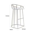 thumbnail image 5 of Benjara Cato 27 Inch Counter Stool Chair, White Faux Leather, Gold Steel Frame, 5 of 6
