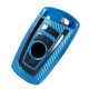 thumbnail image 1 of Fengleauto Para Bmw Key Fob Cover Key Case Para 1 3 4 5 6 7 Series X3 X4 M5 M6 Gt3 Gt5 Llave De Control Remoto Premium Fibra De Carbono Suave Tpu Key Anti-Polvo Protección Completa (Azul), 1 of 5
