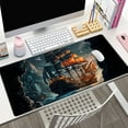 thumbnail image 2 of Pirate Ship Black Desk Mat XXL Large Gaming Mouse Pad, Extended Mousepad, Big Laptop Computer Mouse Keyboard Mat, Office Desk Decor Accessories, 31.5x15.7 Inch, 2 of 6