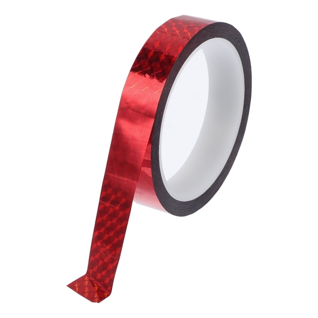 Cinta de franjas Unique Bargains 164.04ft x 0.79" Calcomanías de franjas para coche, motocicleta y barco, calcomanías de franjas de carreras rojas láser 1 Pc