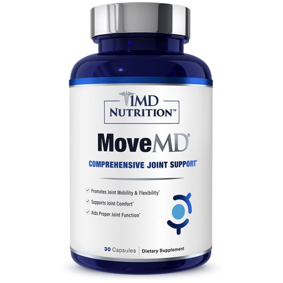 1MD Nutrition MoveMD Comprehensive Joint Support Supplement, 30 Capsules