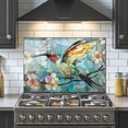 thumbnail image 3 of Tempered Glass Backsplash for Kitchen, Hummingbird Stove Splashback, Glass Backsplash, Used for Kitchen Wall Protection and Decoration, Easy to Install and Clean. (30x18''), 3 of 7