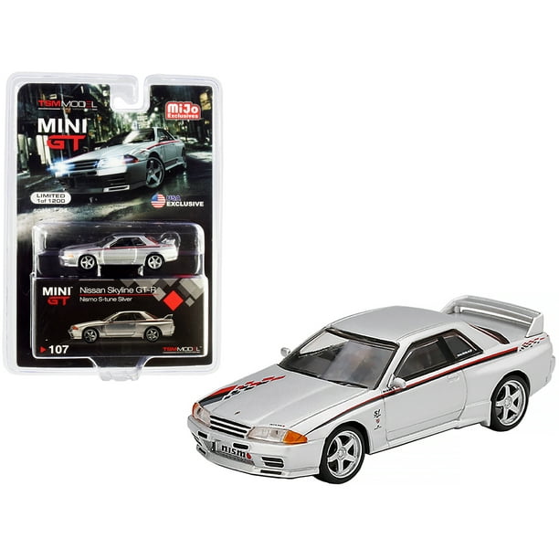 Nissan Skyline Gt R R32 Nismo S Tune Rhd Silver With Red And Black Graphics Ltd Ed 10 Pcs 1 64 Diecast Model Car By True Scale Miniatures Walmart Com