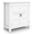 thumbnail image 4 of Burlington 30 inch Wide Solid Wood Transitional Low Storage Cabinet in White, 4 of 13