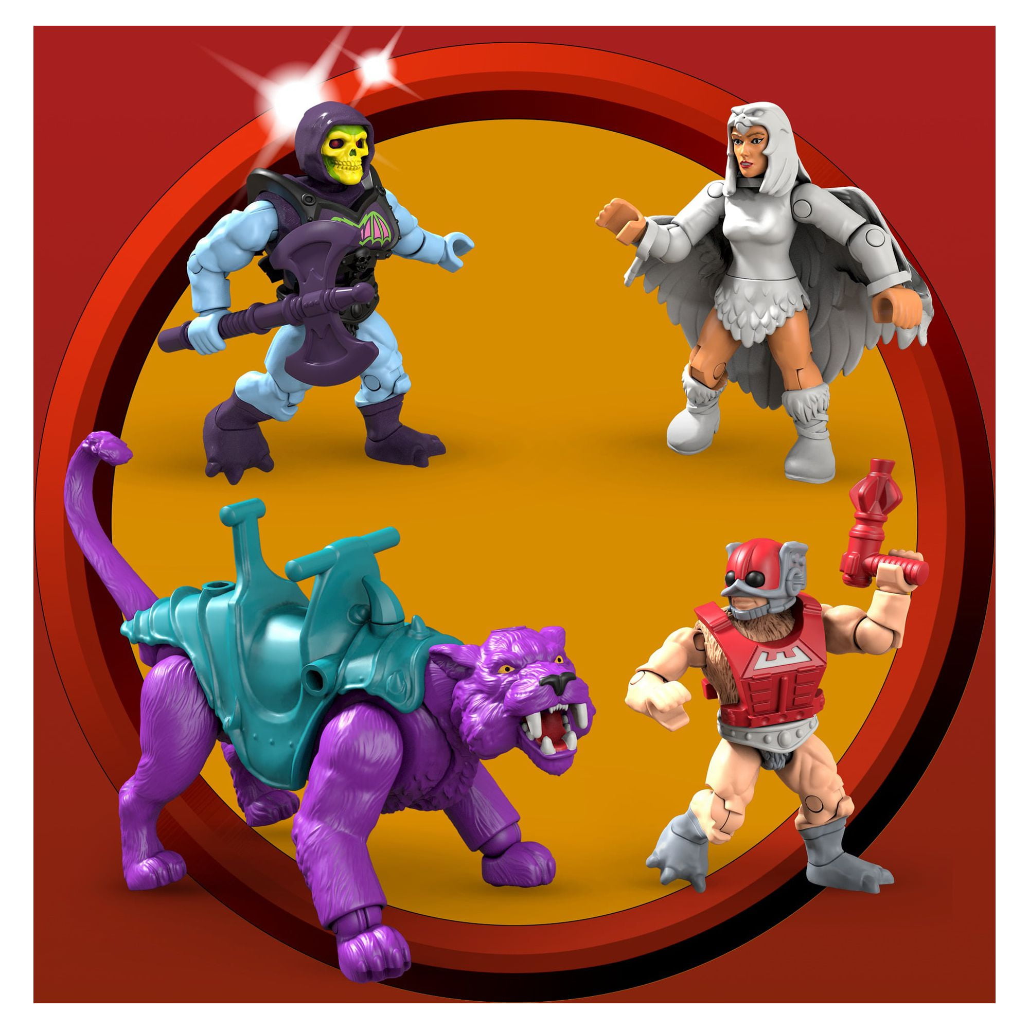 Mega Construx Masters of the Universe Panthor at Point Dread construction set with micro action figures, Building Toys for Kids (557 Pieces)