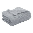 thumbnail image 2 of Muslin Blanket 100% Organic Cotton Throw Large 51" x 79" for Bed Couch Summer Gauze Blanket for Adults Lightweight and Breathable Bean Paste, 2 of 8