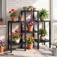thumbnail image 2 of Gymax 6-Tier Plastic Modular Storage Shelves Open Display Utility Shelving Unit Black, 2 of 10