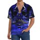 thumbnail image 1 of Fotbe Steel Skull Camisa Estampada de Manga Corta para Hombre, Casual de Verano, Estilo Playero, Sin Arrugas-Large, 1 of 5