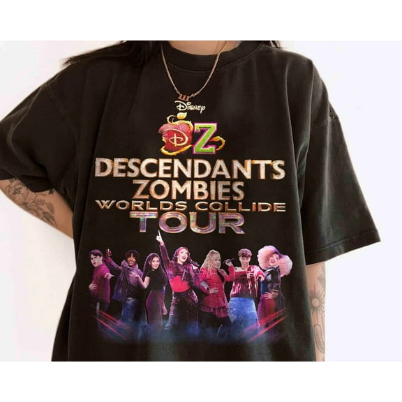 Descendants Zombies Worlds Collide Tour Matching Shirt, Disney The Rise Of Red Group Shirt